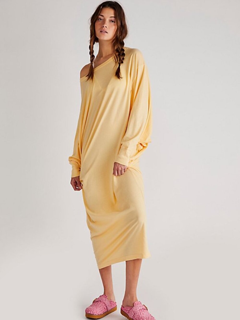 Free People Beach Oversized Maxi Dress Dolman Sleeve